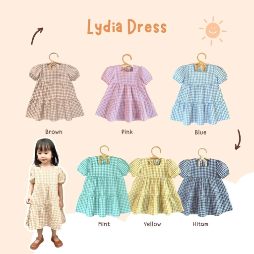 Dress Kotak Anak Perempuan