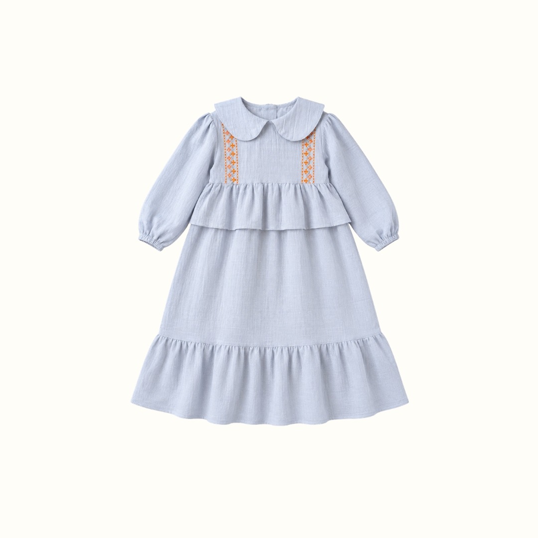 Baju Muslim Zeeya Bordir Long Dress Anak