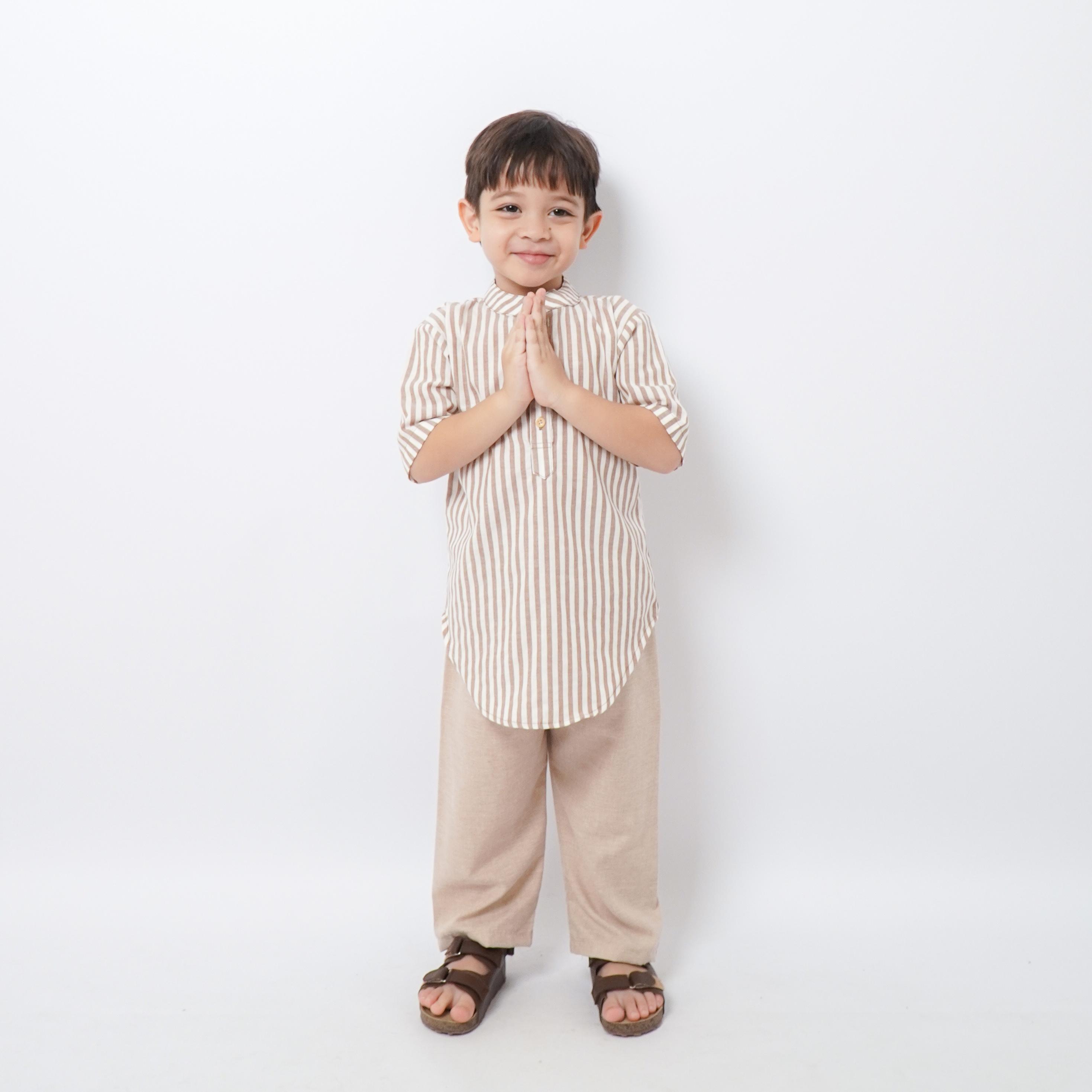 Baju Muslim Set Kurta Salur Anak