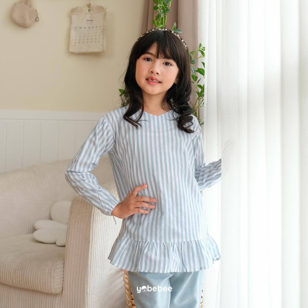 Baju Muslim Sheren Stripe Set Anak