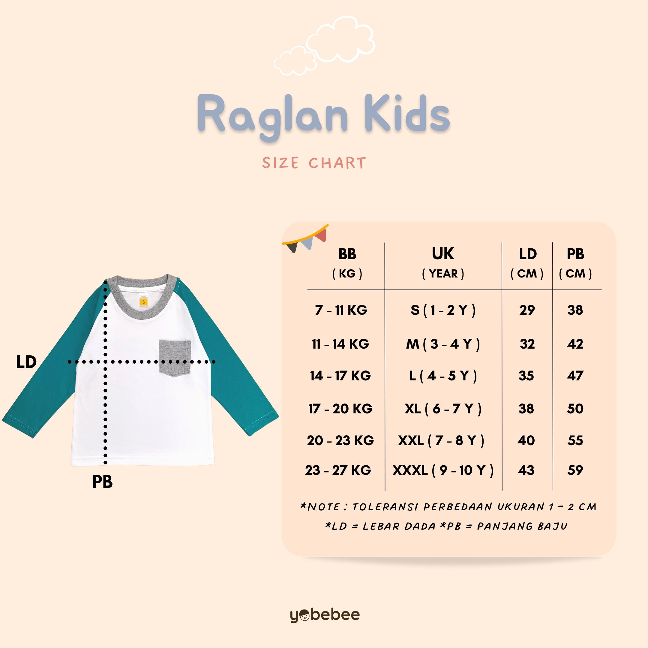 Atasan Kaos Raglan Anak