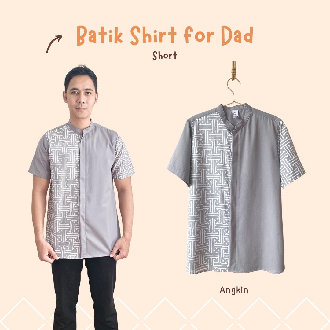 Kemeja Batik Pria Dewasa Lengan Pendek