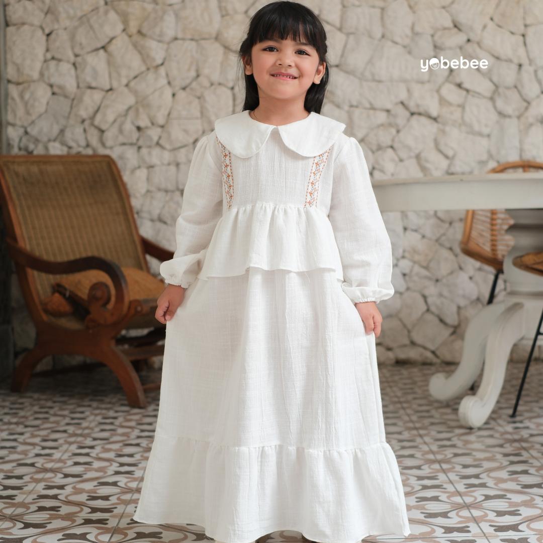 Baju Muslim Zeeya Bordir Long Dress Anak