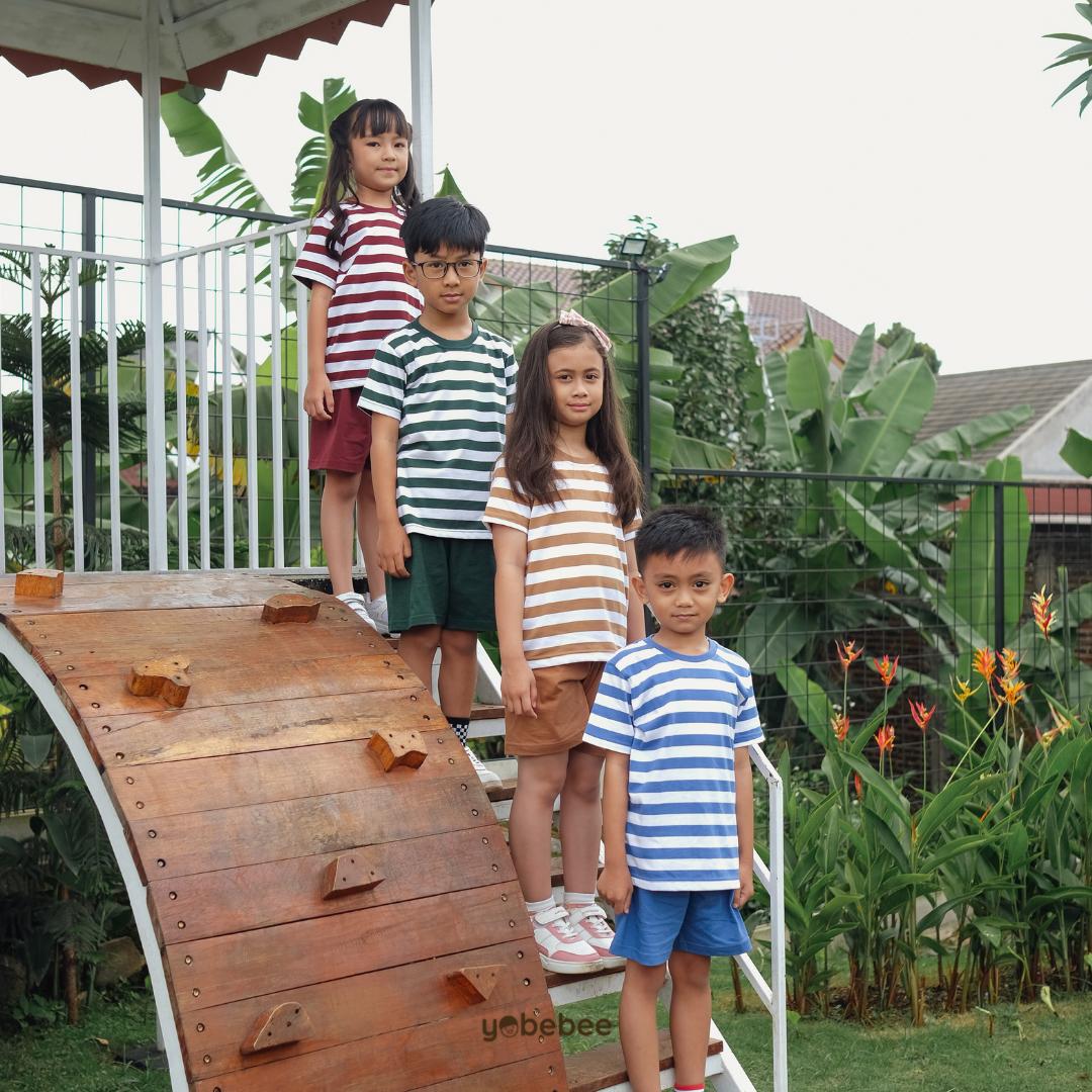 Setelan Pendek Lilo Stripe Daily Set Anak