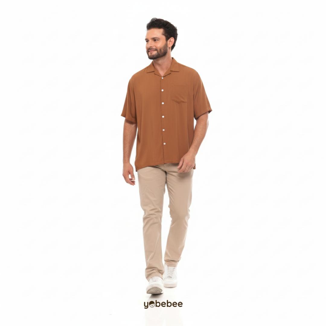 Kemeja Rayon Pria Dewasa Lengan Pendek