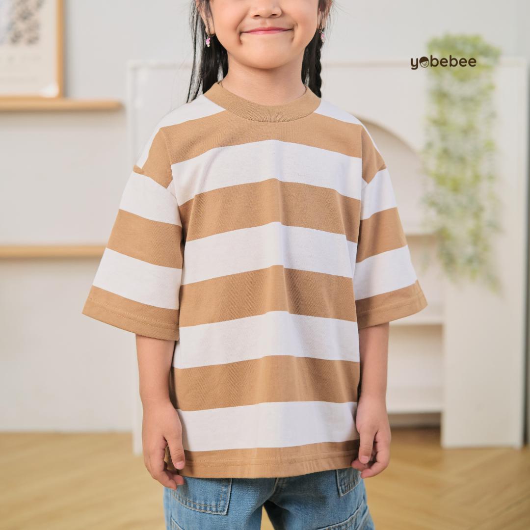Atasan Ricci Oversize Stripe Tee Anak