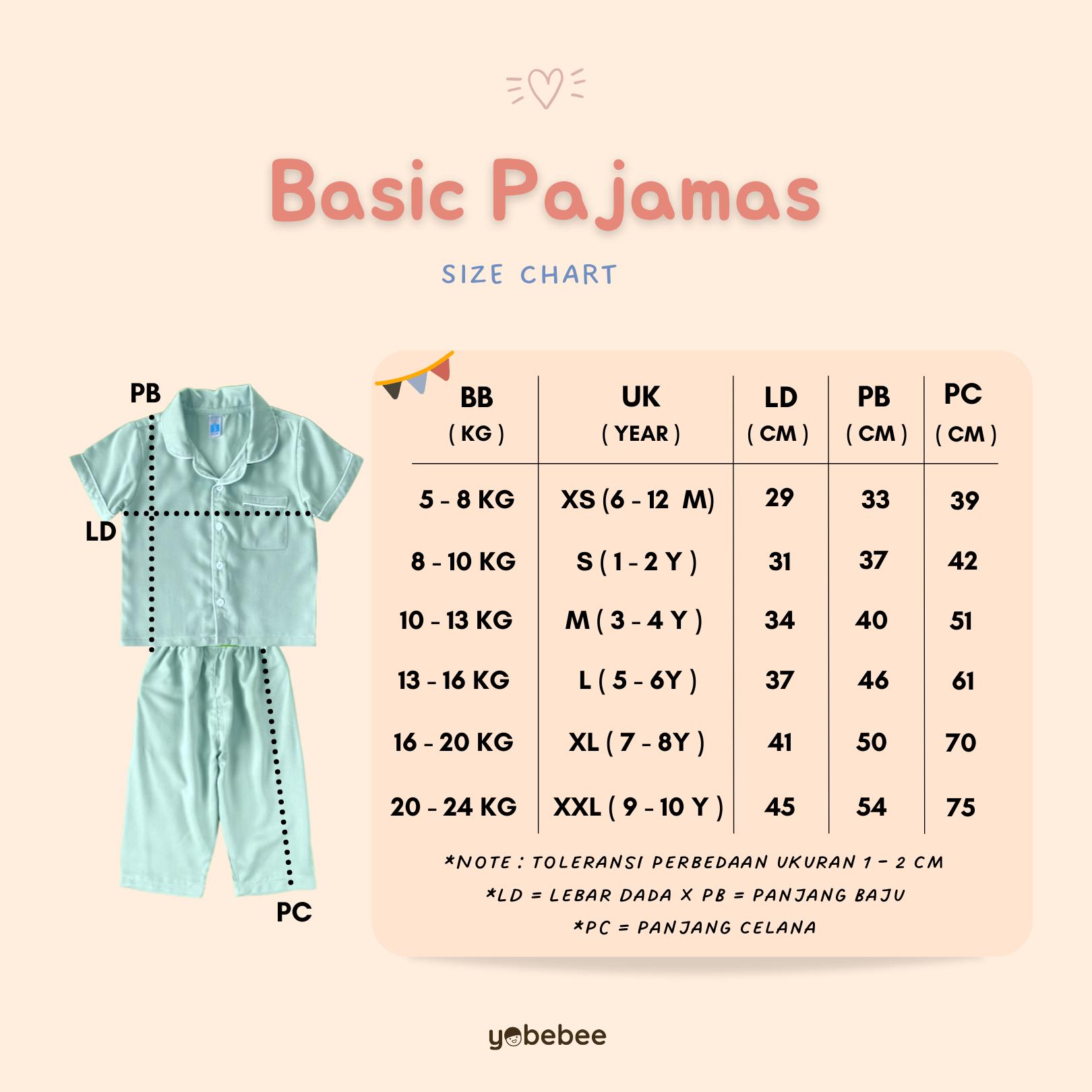 Basic Pajamas Katun Lembut Anak