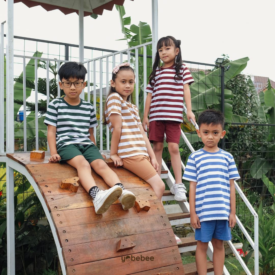 Setelan Pendek Lilo Stripe Daily Set Anak
