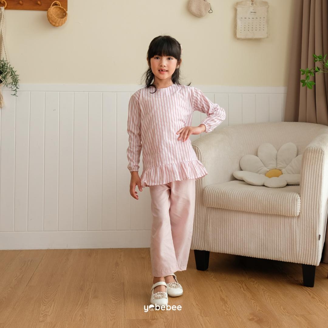 Baju Muslim Sheren Stripe Set Anak