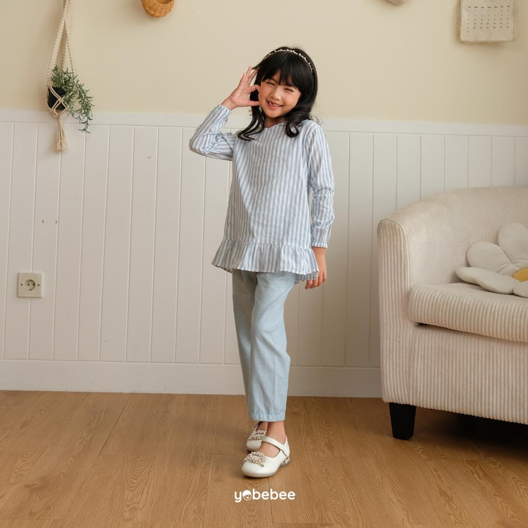Baju Muslim Sheren Stripe Set Anak