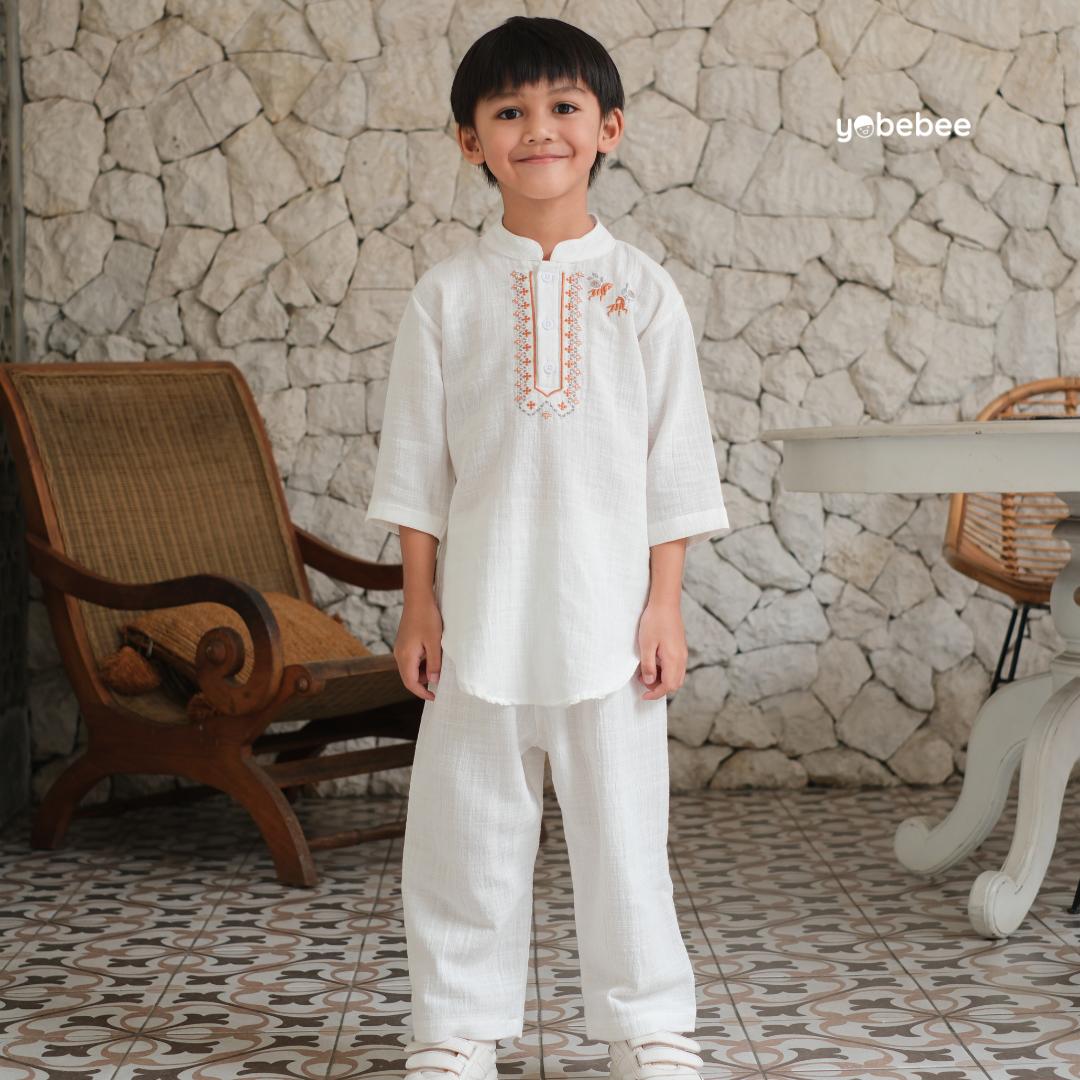 Baju Muslim Zidane Bordir Kurta Set Anak