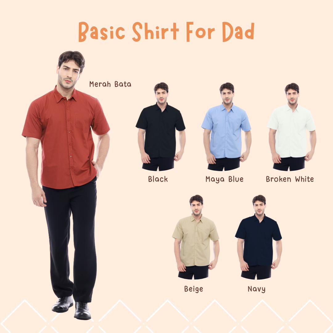 Kemeja Poplin Pria Dewasa Lengan Pendek