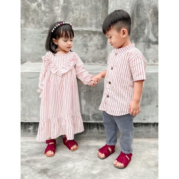 Kemeja Katun Salur Anak