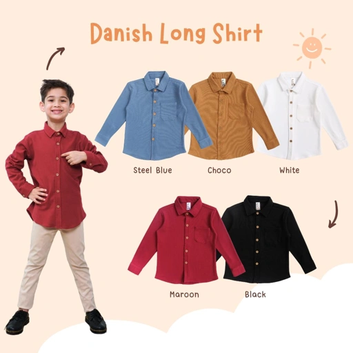 Kemeja Danish Long Shirt Anak Lgn Panjang