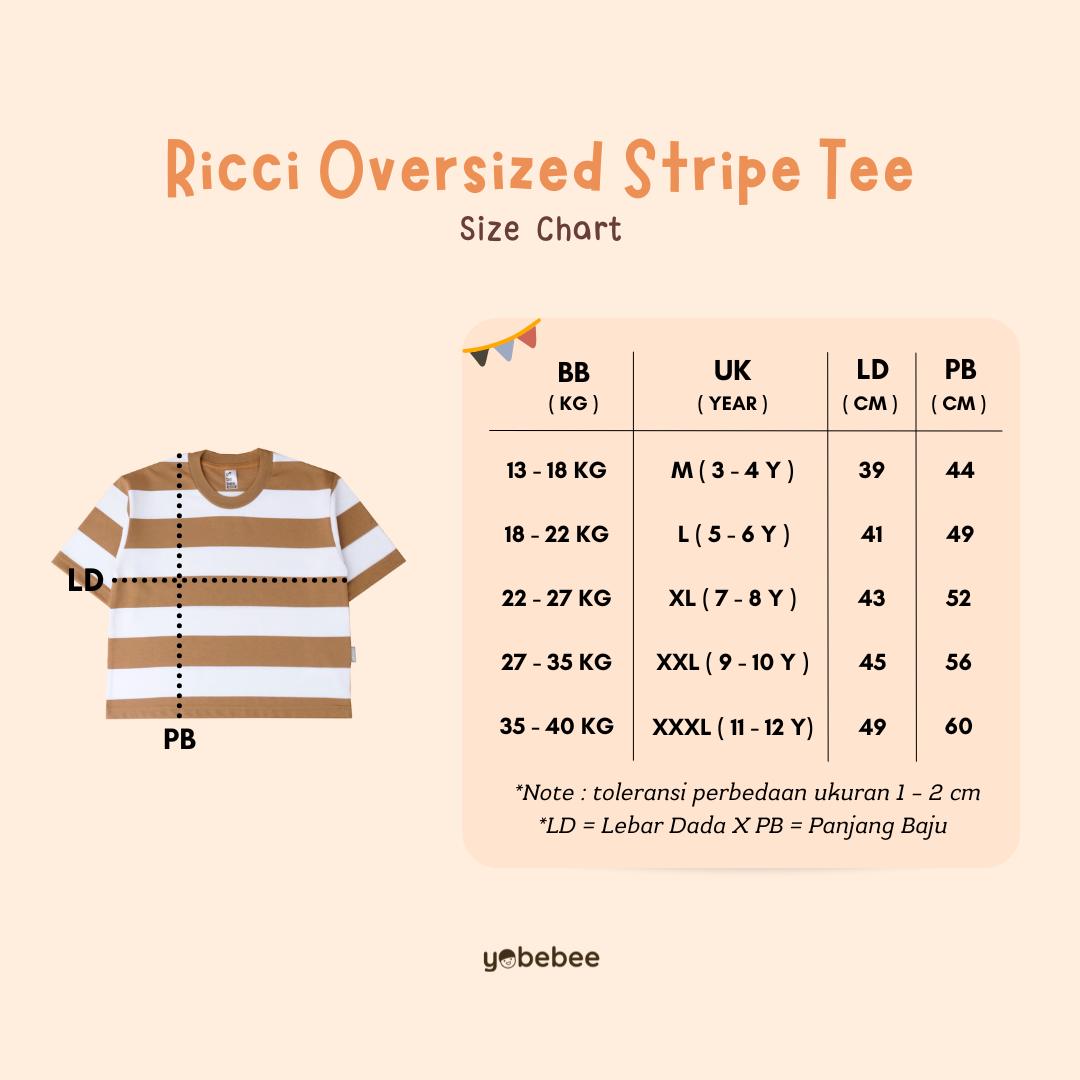 Atasan Ricci Oversize Stripe Tee Anak