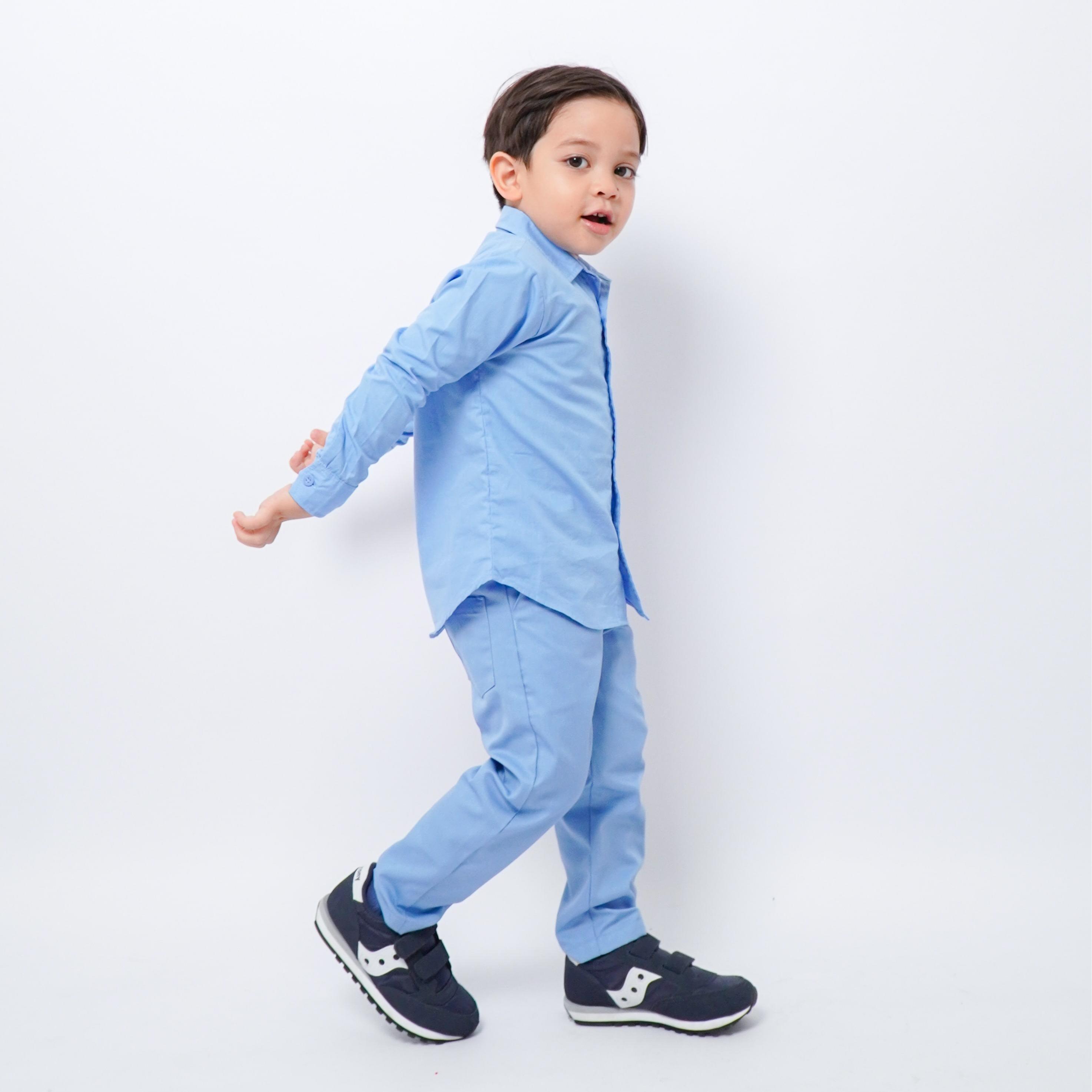 Kemeja Poplin Anak Lengan Panjang