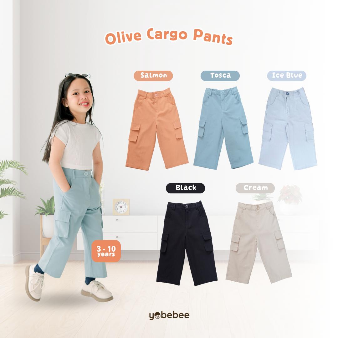 Celana Olive Cargo Pants Anak