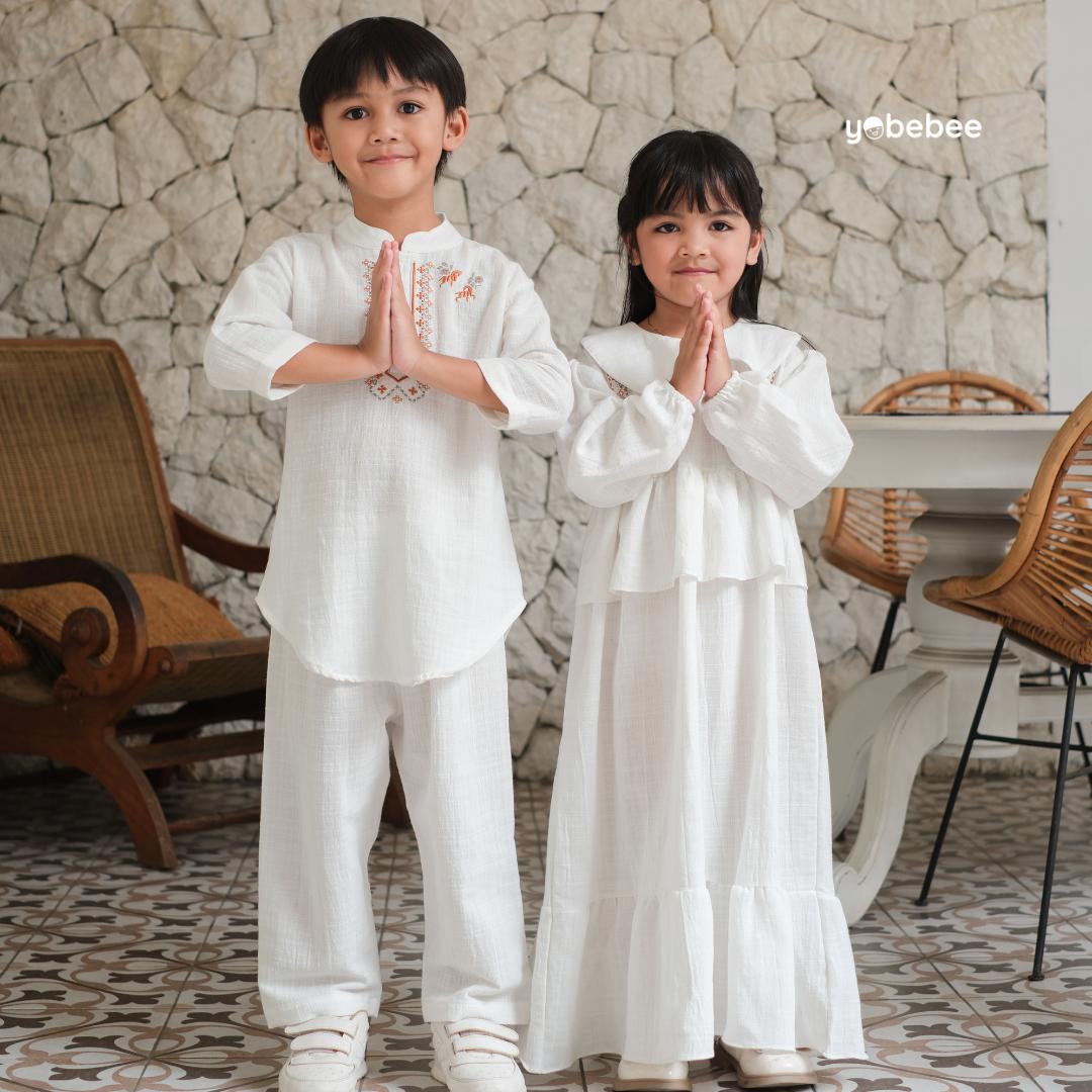 Baju Muslim Zidane Bordir Kurta Set Anak