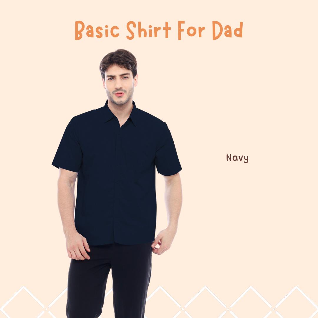 Kemeja Poplin Pria Dewasa Lengan Pendek