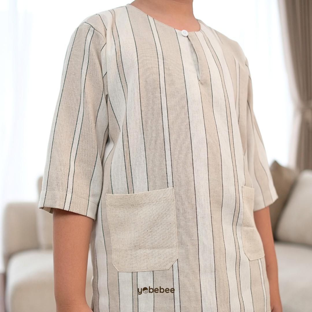 Baju Muslim Zayn Kurta Set Linen Anak