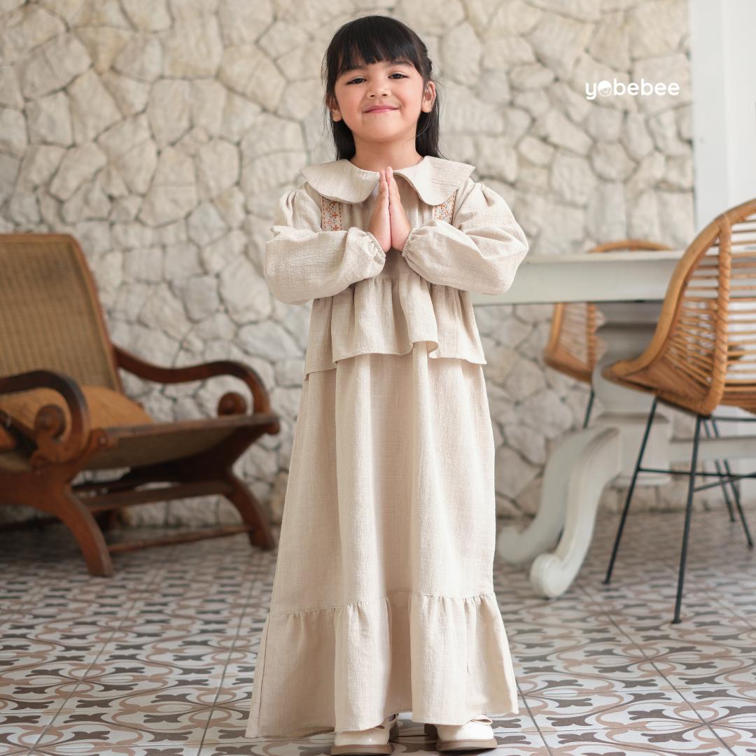 Baju Muslim Zeeya Bordir Long Dress Anak