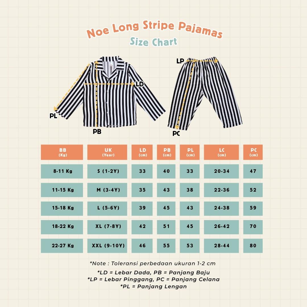 Piyama Noe Long Stripe Pajamas Anak