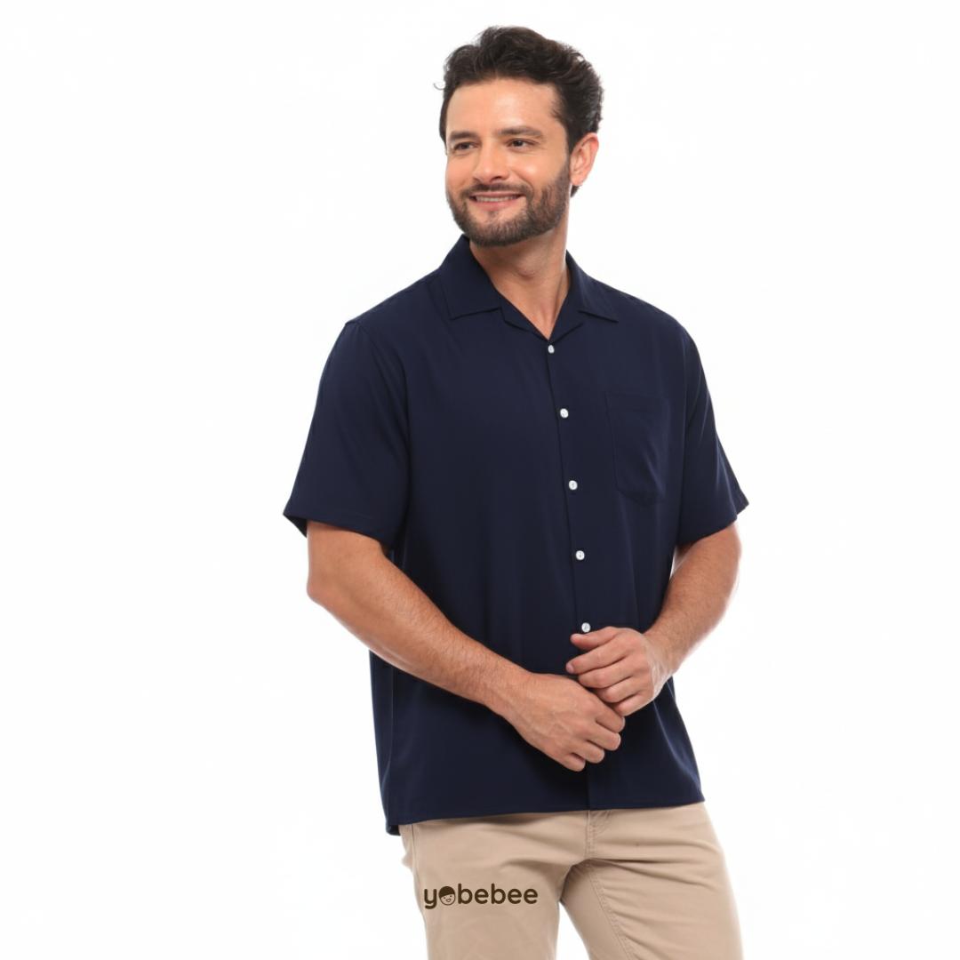 Kemeja Rayon Pria Dewasa Lengan Pendek