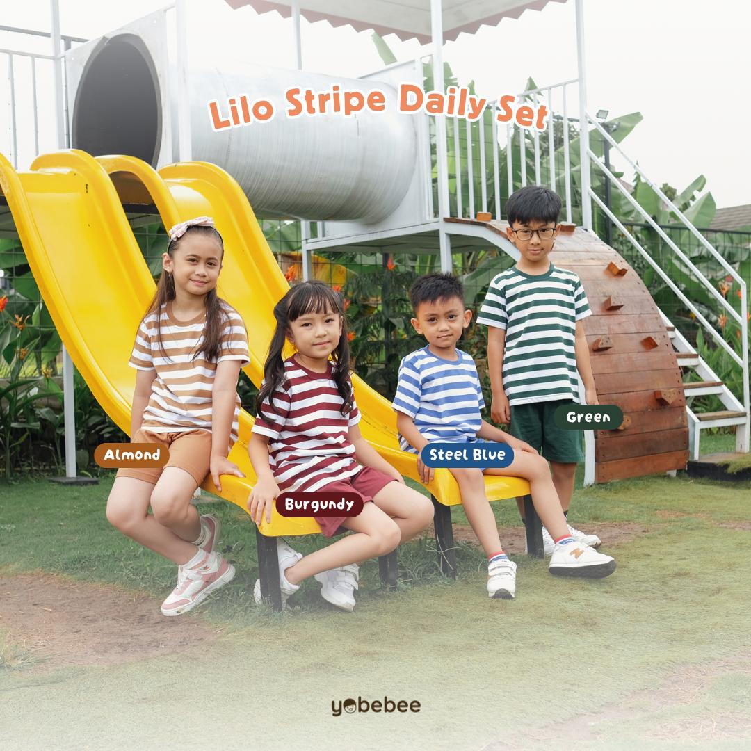 Setelan Pendek Lilo Stripe Daily Set Anak