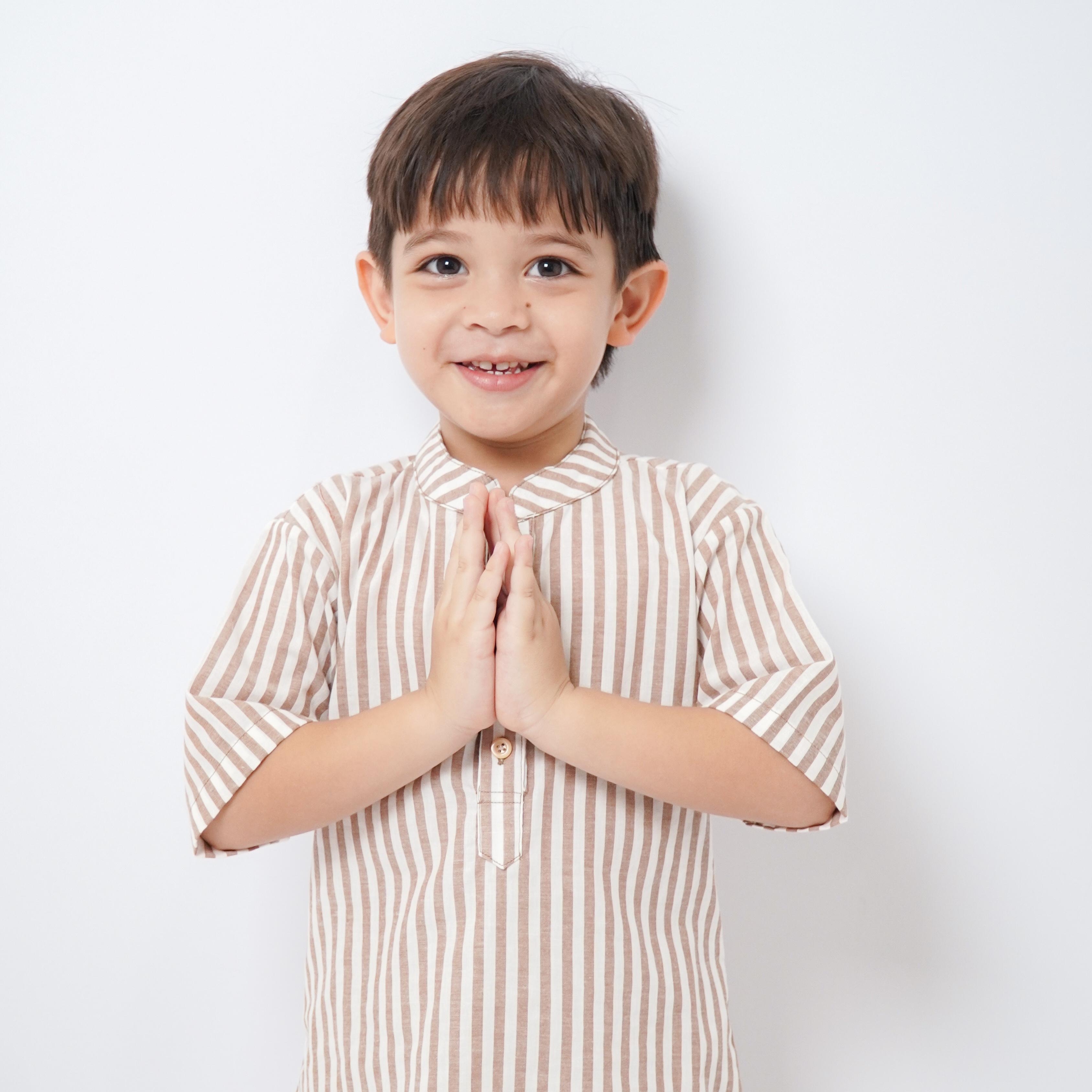 Baju Muslim Set Kurta Salur Anak
