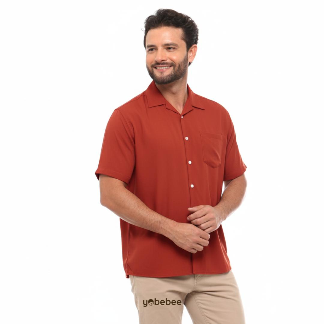 Kemeja Rayon Pria Dewasa Lengan Pendek
