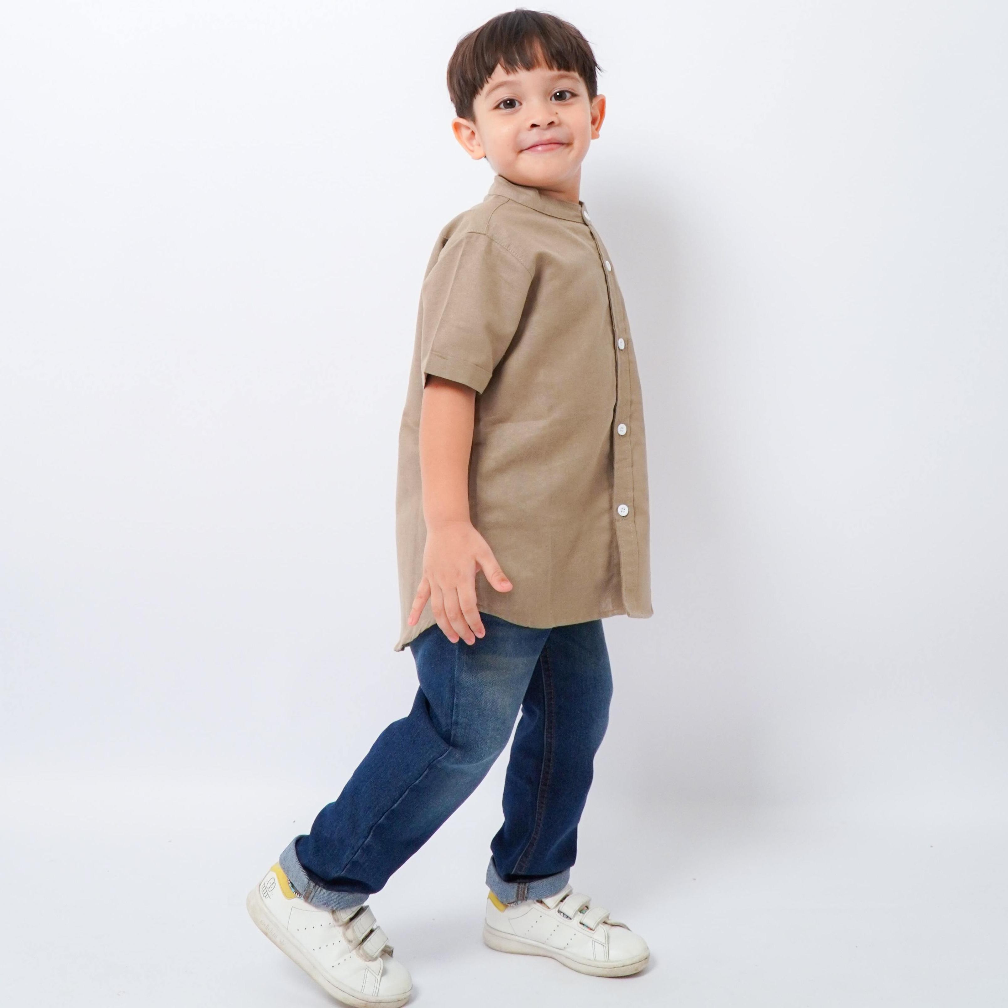 Kemeja Linen Anak Lengan Pendek