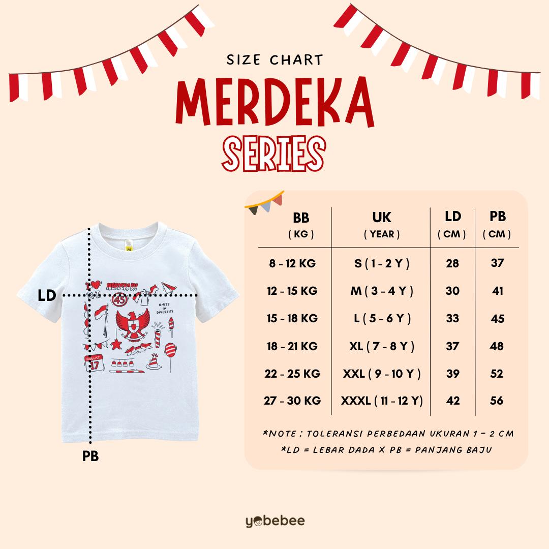 Atasan Kaos Merdeka Anak