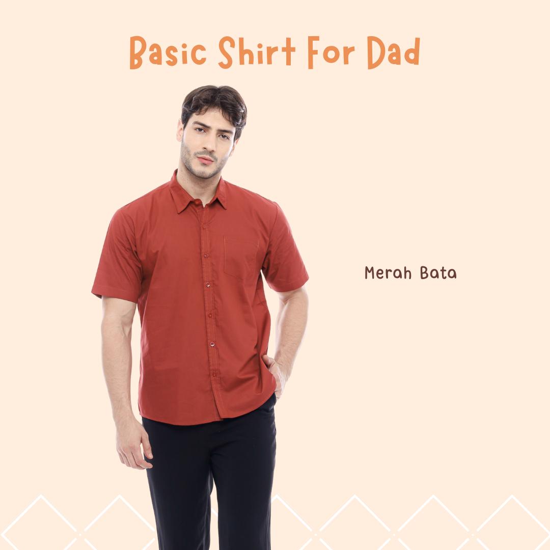 Kemeja Poplin Pria Dewasa Lengan Pendek
