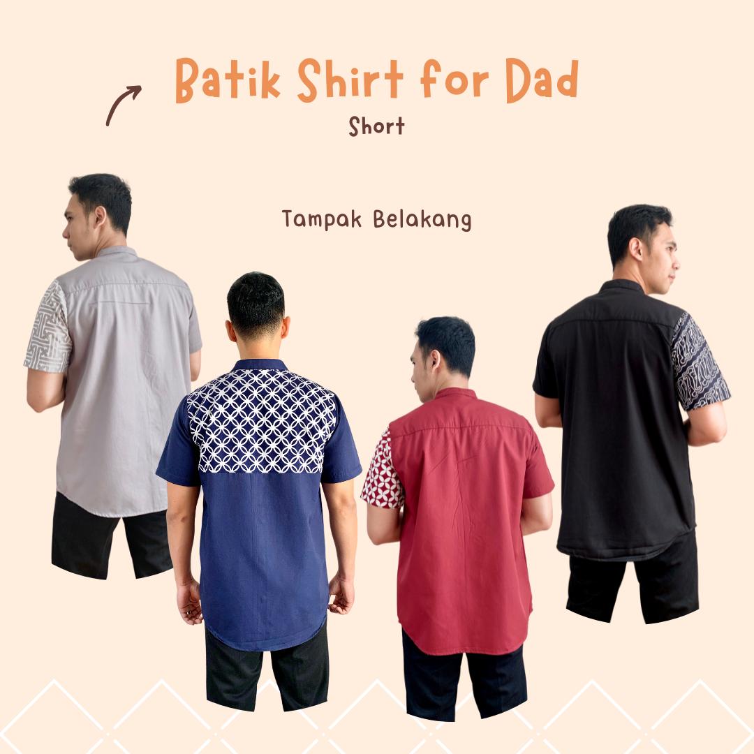 Kemeja Batik Pria Dewasa Lengan Pendek