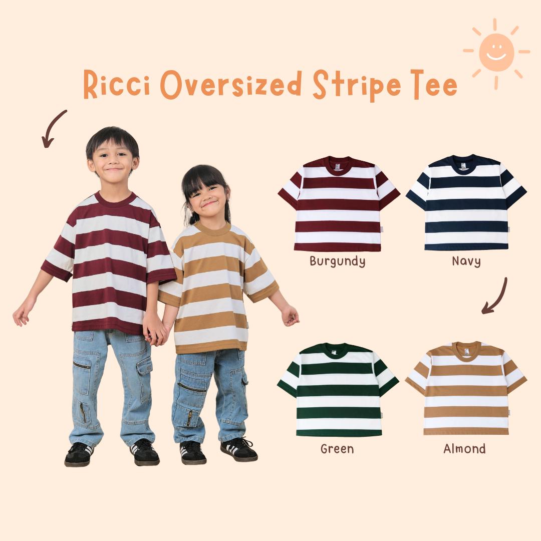 Atasan Ricci Oversize Stripe Tee Anak