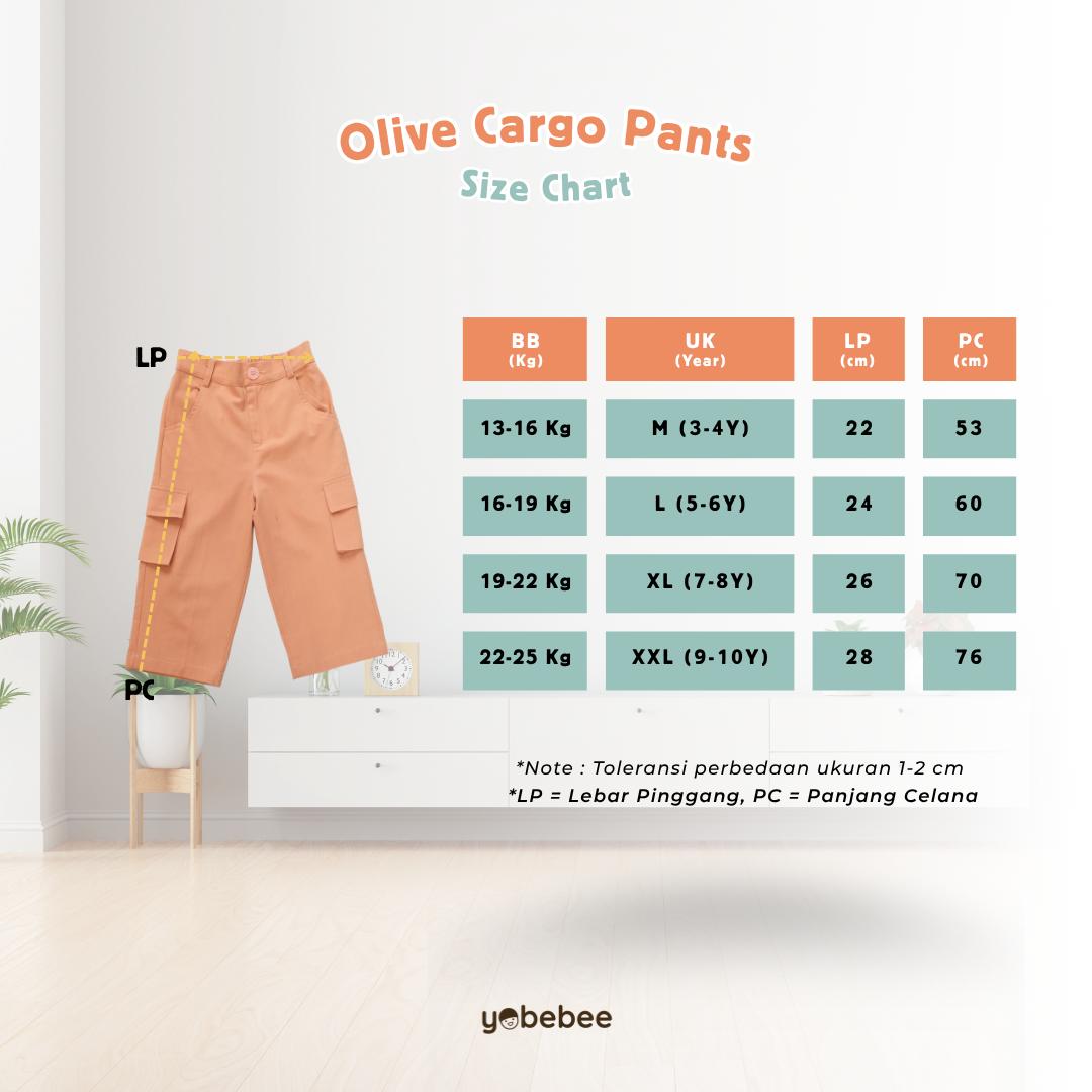Celana Olive Cargo Pants Anak