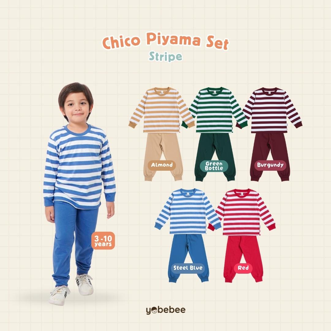 Setelan Chico Piyama Set Stripe Anak