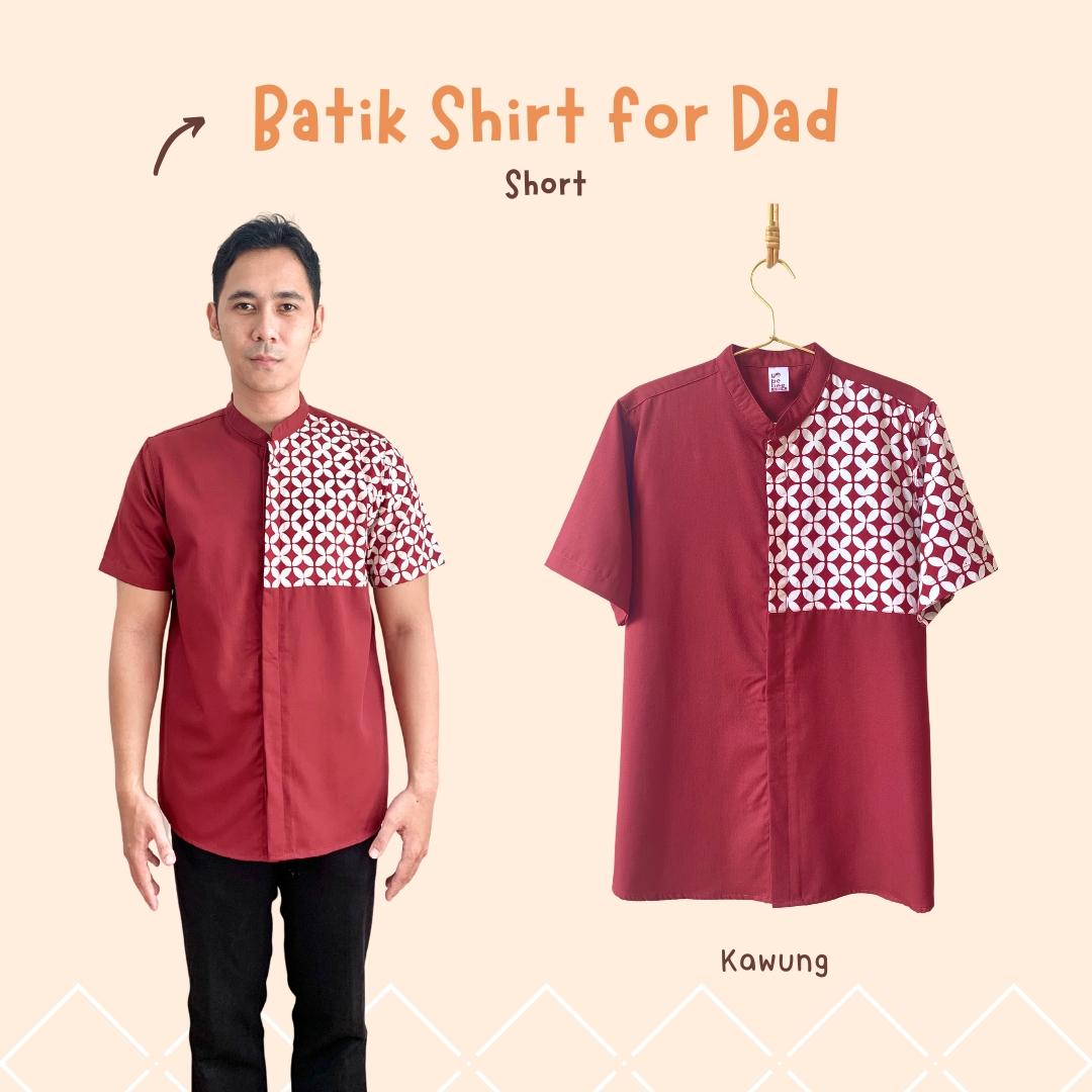 Kemeja Batik Pria Dewasa Lengan Pendek