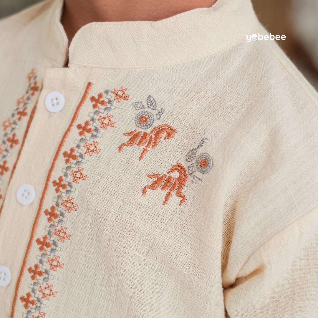 Baju Muslim Zidane Bordir Kurta Set Anak
