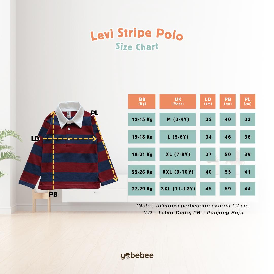 Atasan Levi Stripe Polo Tee Anak