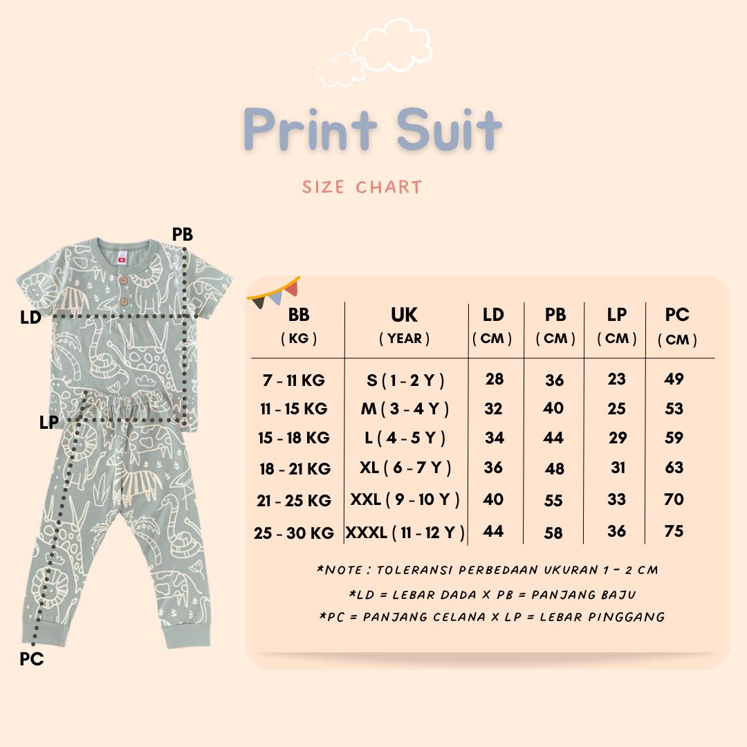 Setelan Print Suit Anak