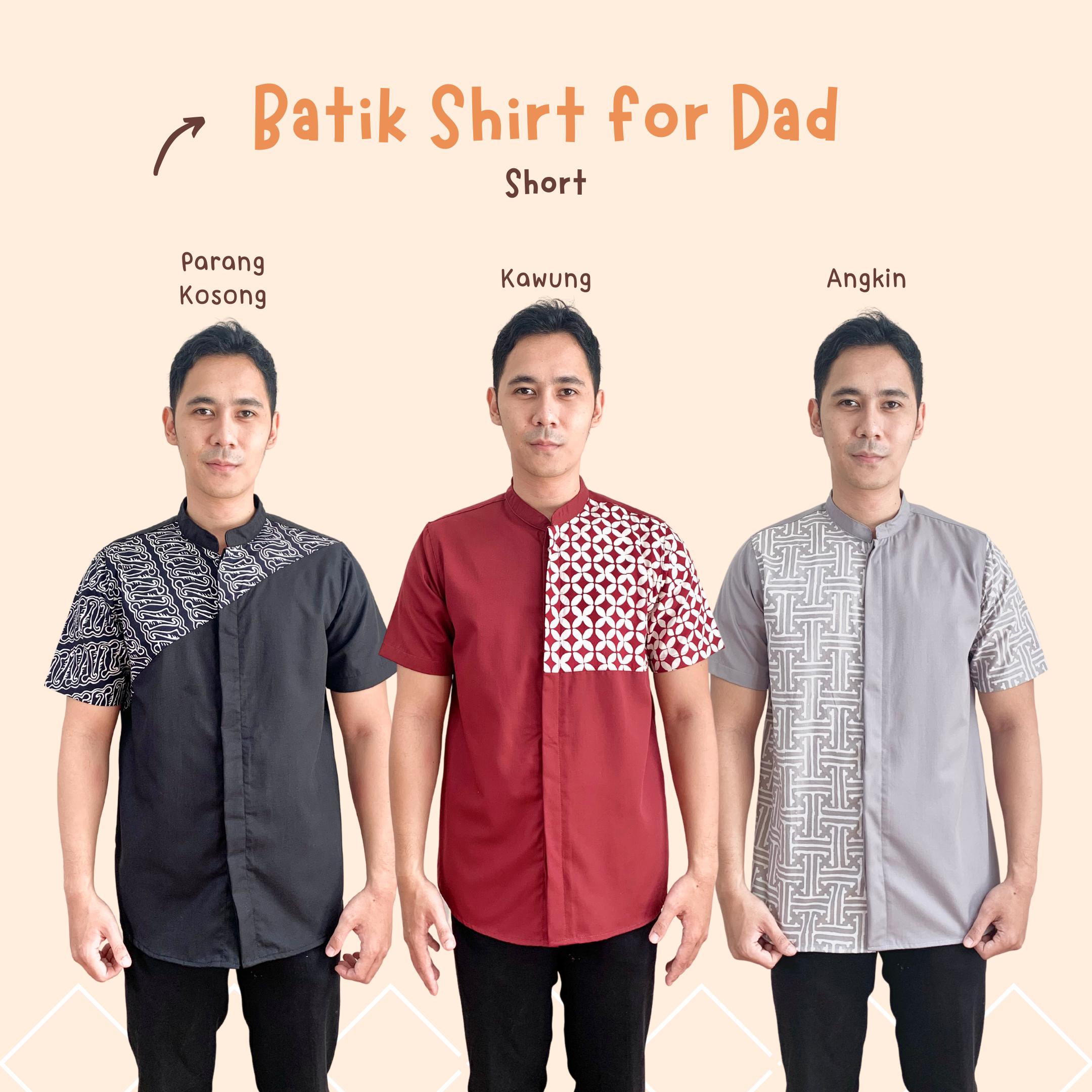 Kemeja Batik Pria Dewasa Lengan Pendek