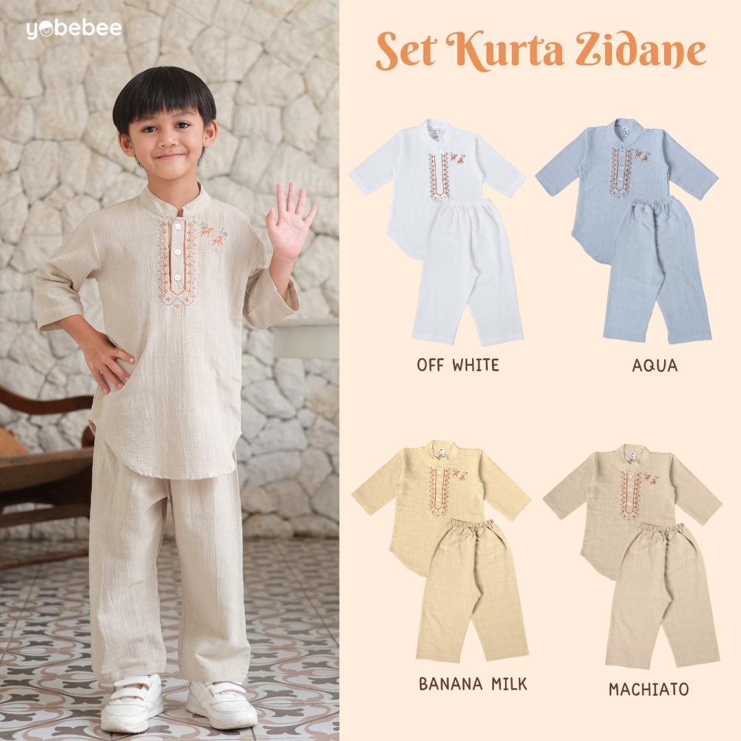Baju Muslim Zidane Bordir Kurta Set Anak