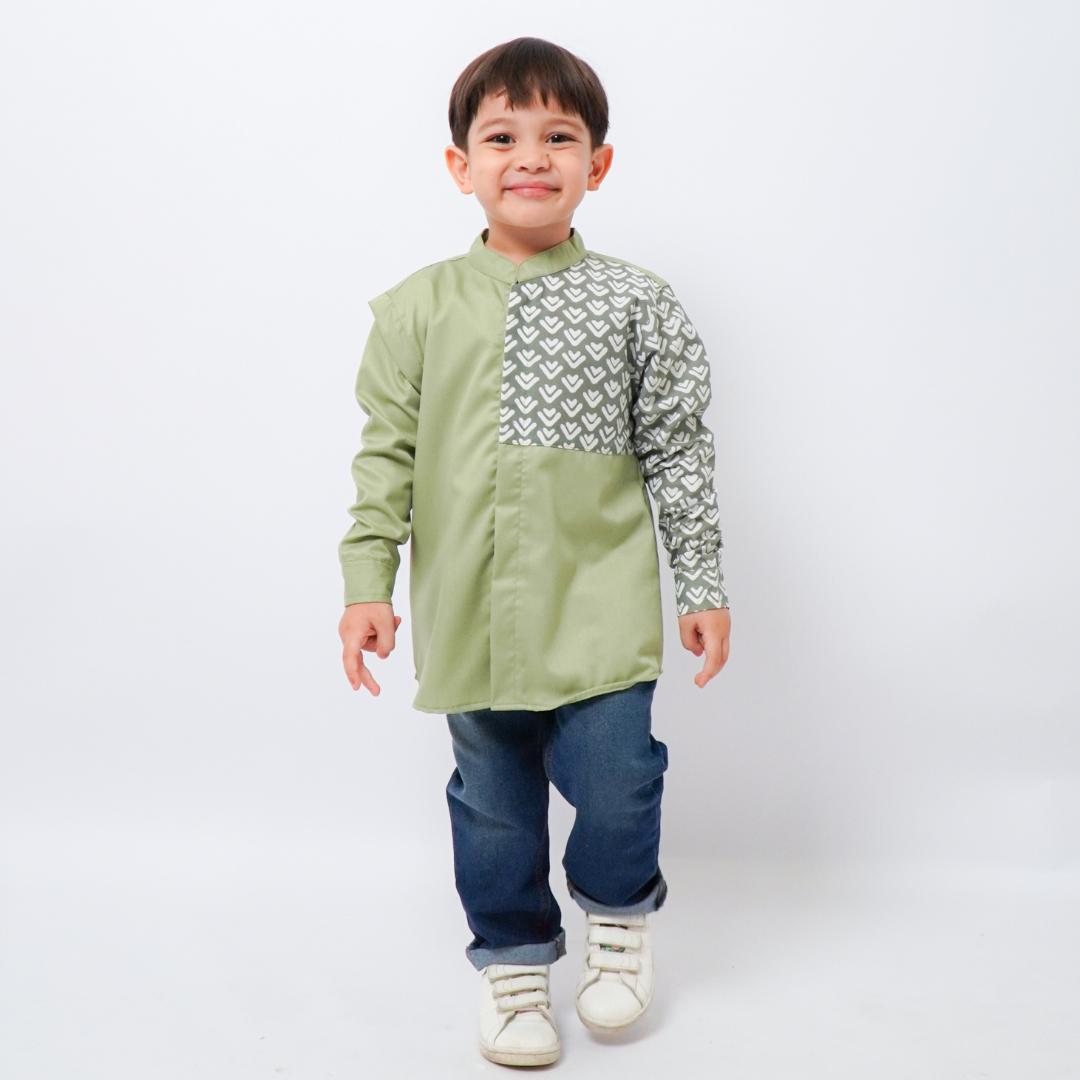 Kemeja Batik Anak Lengan Panjang
