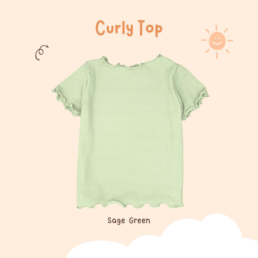 Atasan Curly Knit Top Anak Perempuan