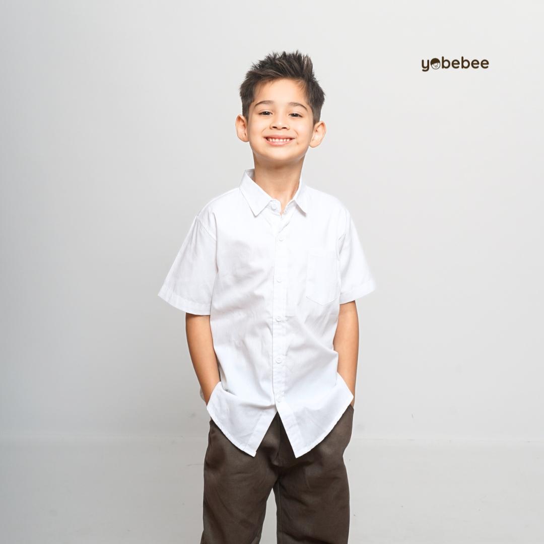Kemeja Gavin White Shirt Anak