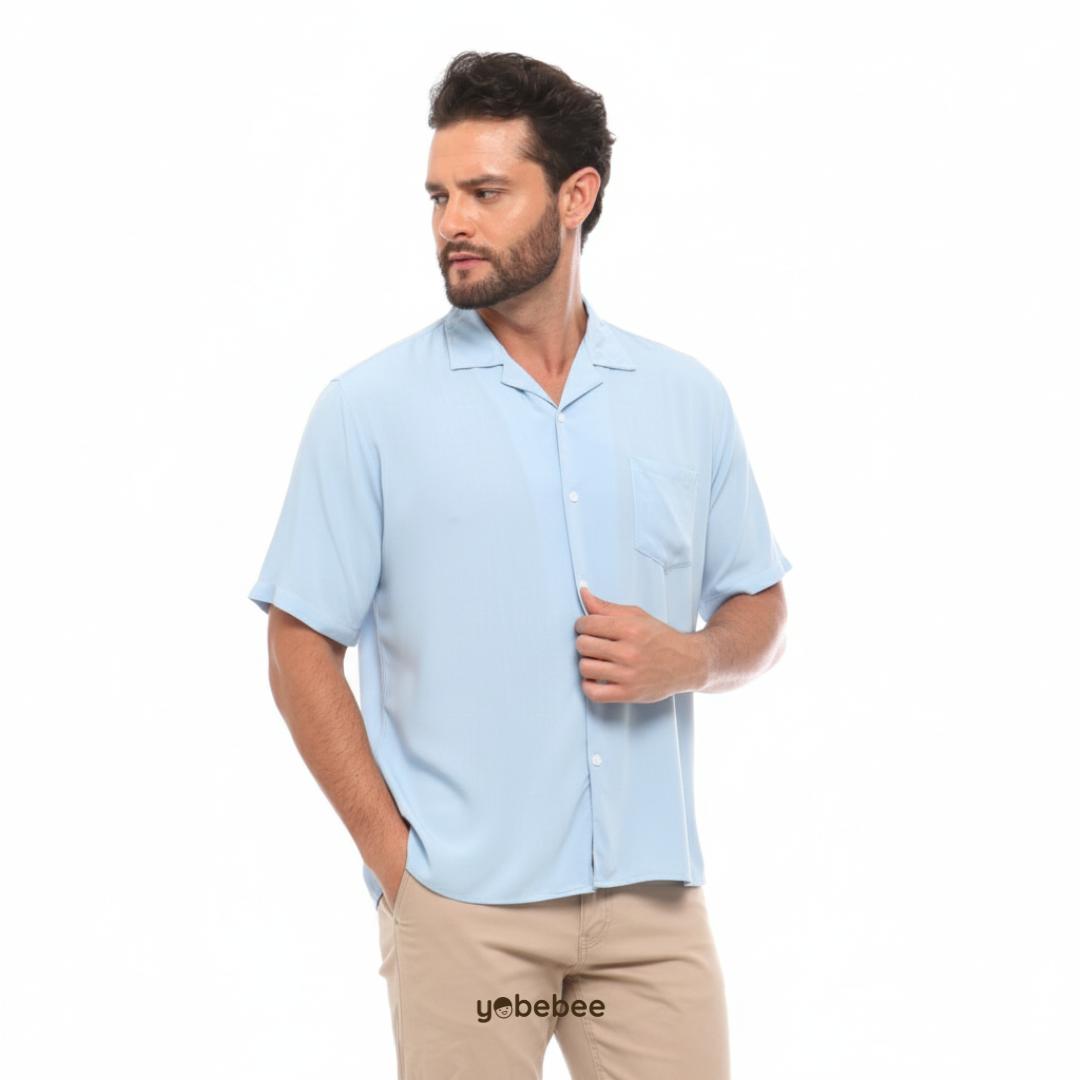 Kemeja Rayon Pria Dewasa Lengan Pendek