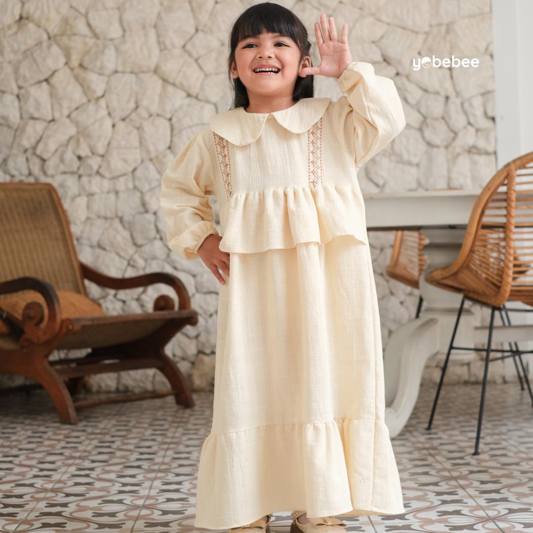 Baju Muslim Zeeya Bordir Long Dress Anak