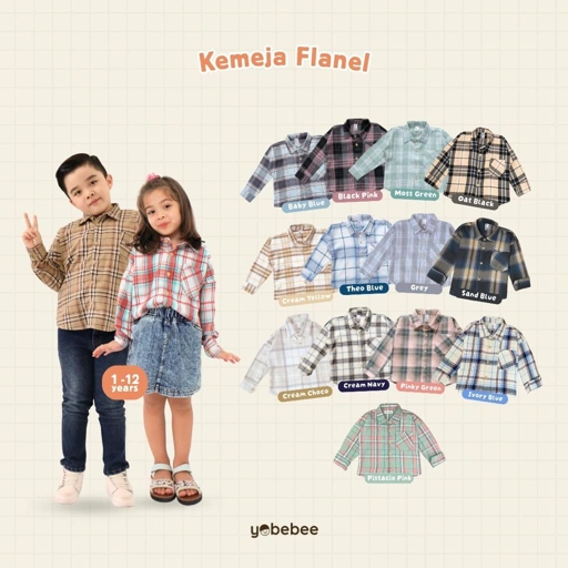 Kemeja Flanel Anak Unisex