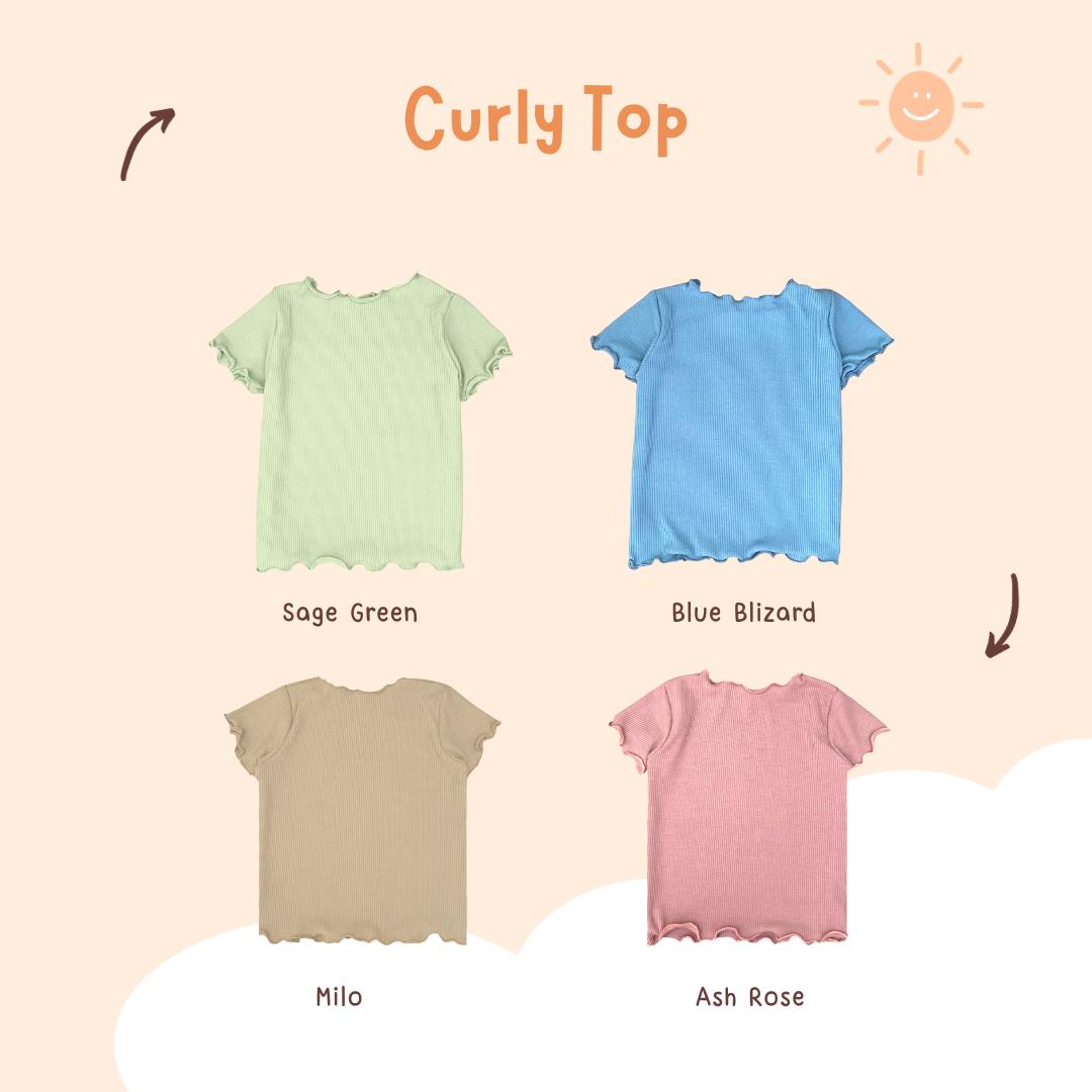 Atasan Curly Knit Top Anak Perempuan